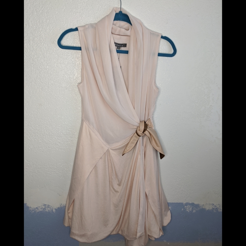 Gracia Blush Pink Wrap Dress